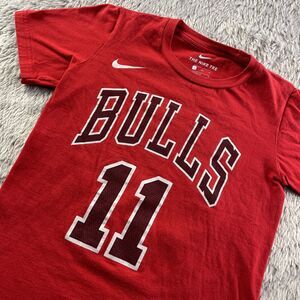 Chicago Bulls Shirt Youth Small Red White Black Nike Swoosh DeMar DeRozan NBA